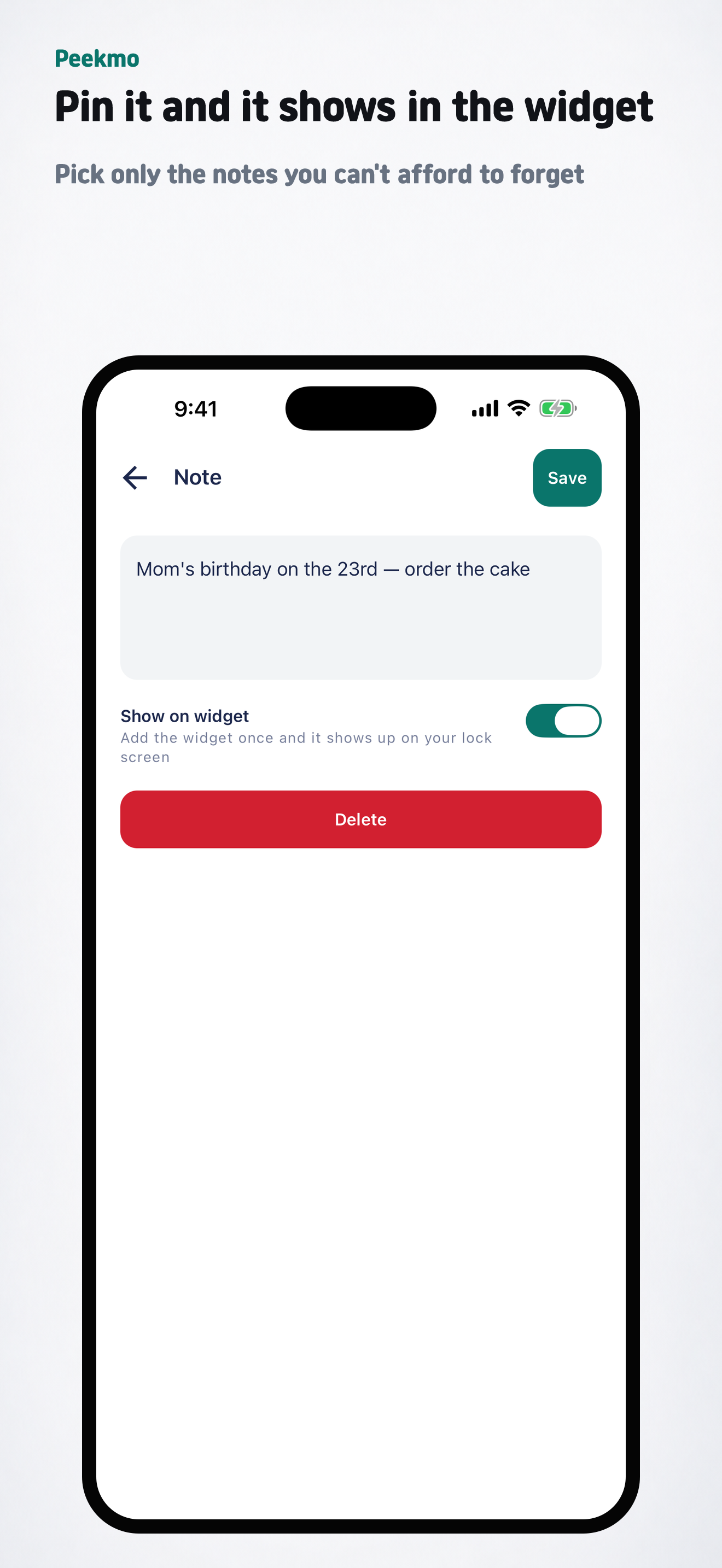 Peekmo - Lock Screen Notes screenshot 2