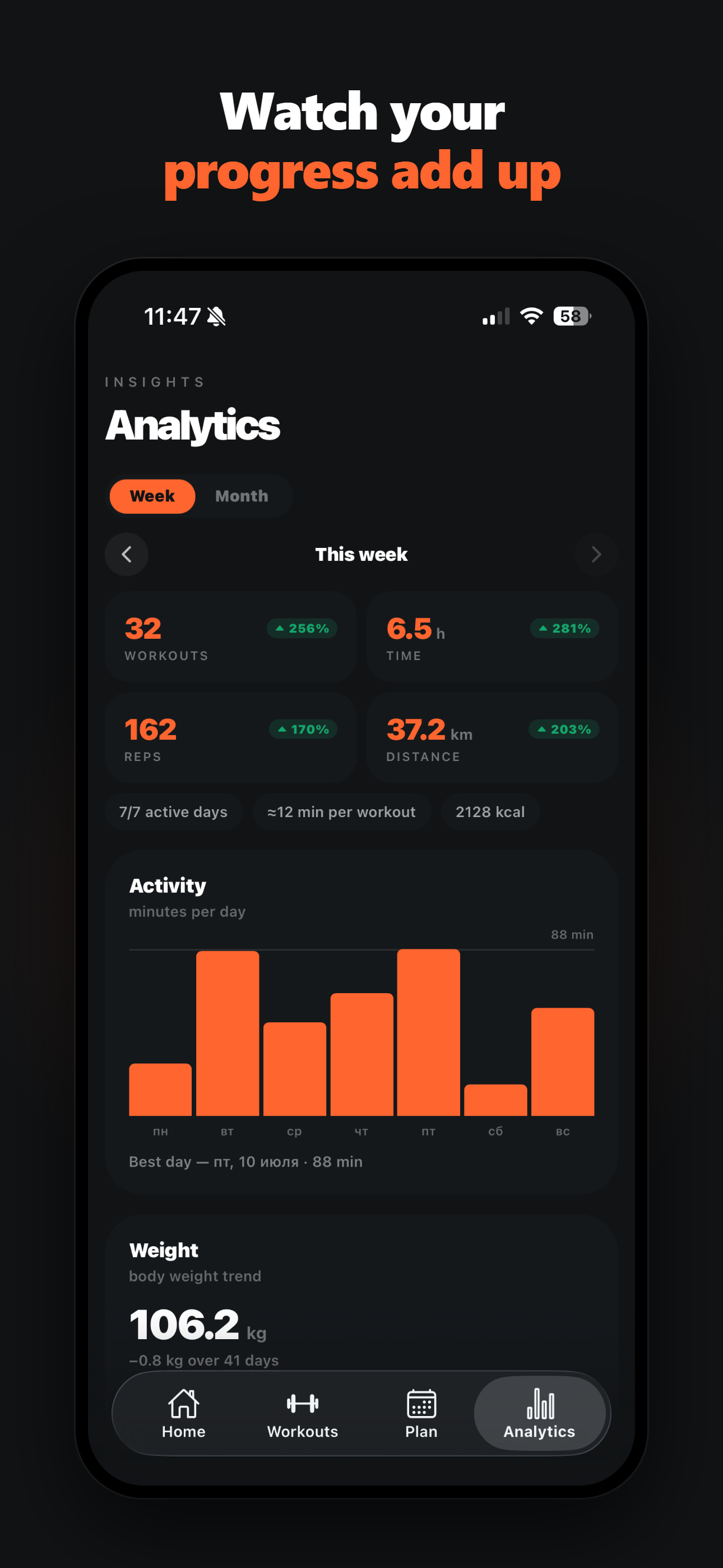 Wolkup: Push-Up Counter screenshot 4