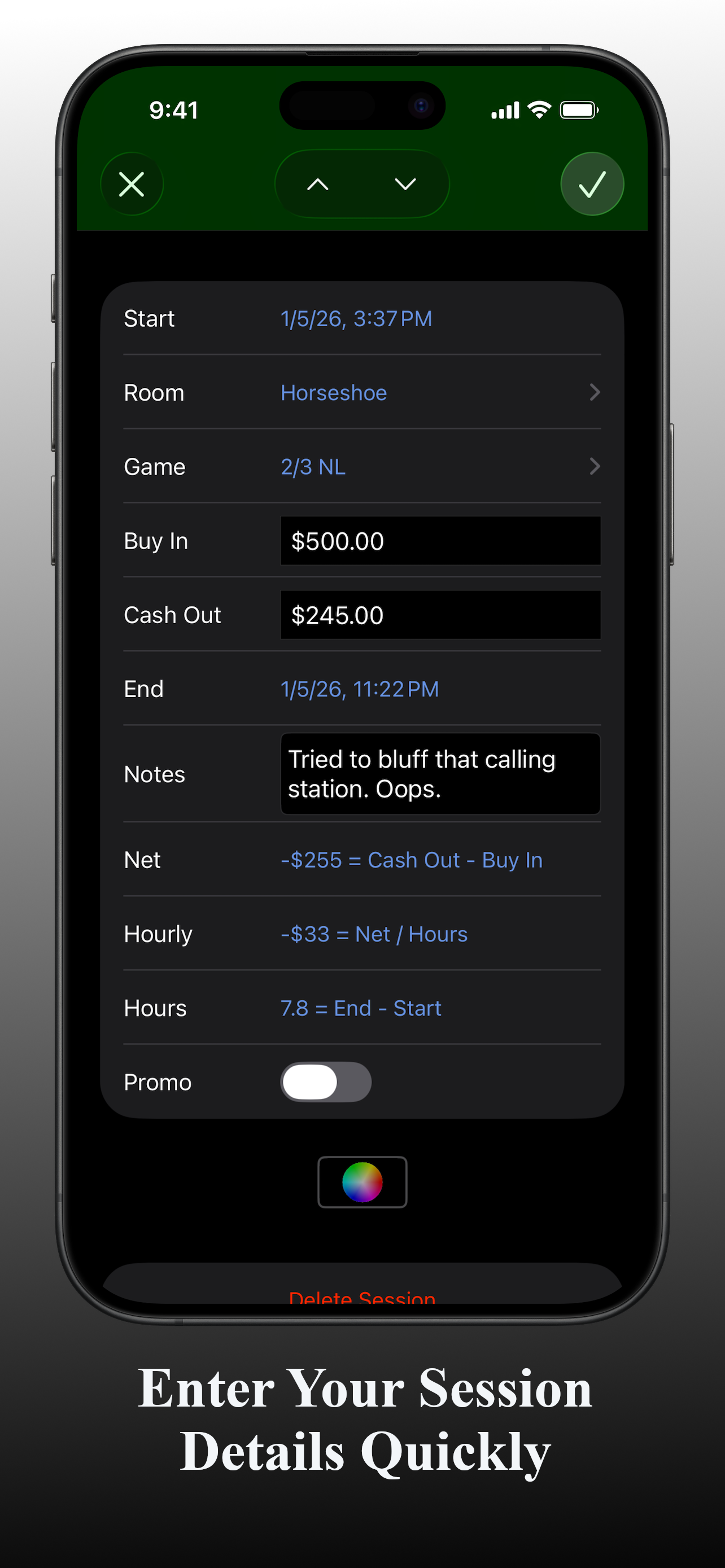 Sessions - Poker Tracker