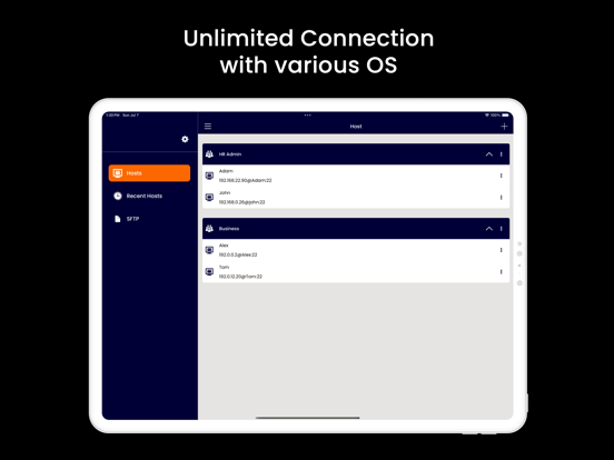 iTerminus: SSH Client Terminal iPad screenshot 1 - Developer Tools app