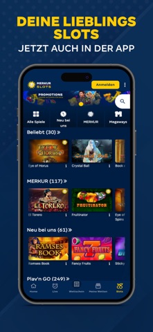 MERKUR BETS Sportwetten/Slots iPhone screenshot 6