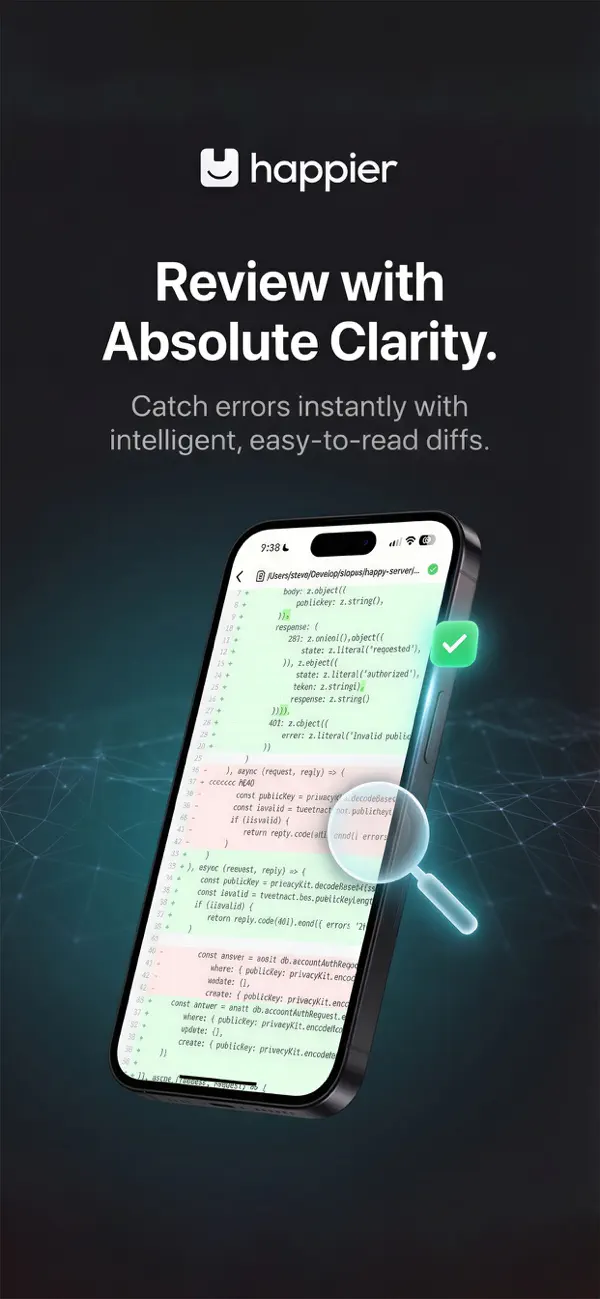#3. Happier: Claude Codex OpenCode (iOS) Bởi: Leeroy Brun