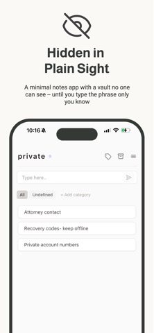 Plainsight - Private Notes Screenshot 1 of 5