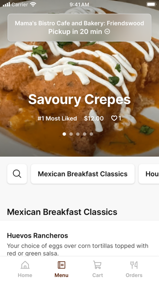 Mama's Bistro Cafe and Bakery iPhone screenshot 2 - Food & Drink app