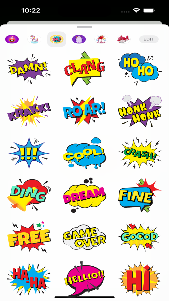 Comics Color Bubble Stickers