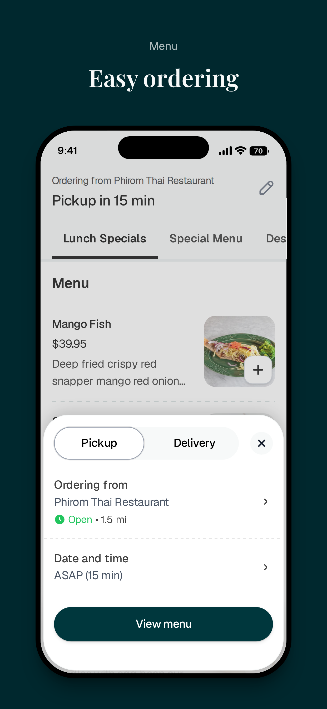 Phirom Thai Restaurant screenshot 3