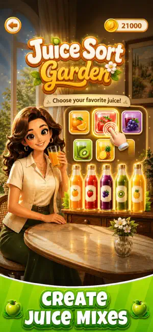 Juice Sort Garden-Color Merge screenshot 1