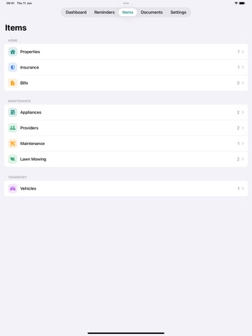 Home Manager iPad screenshot
