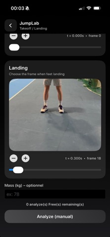 JumpAnalysis iPhone screenshot