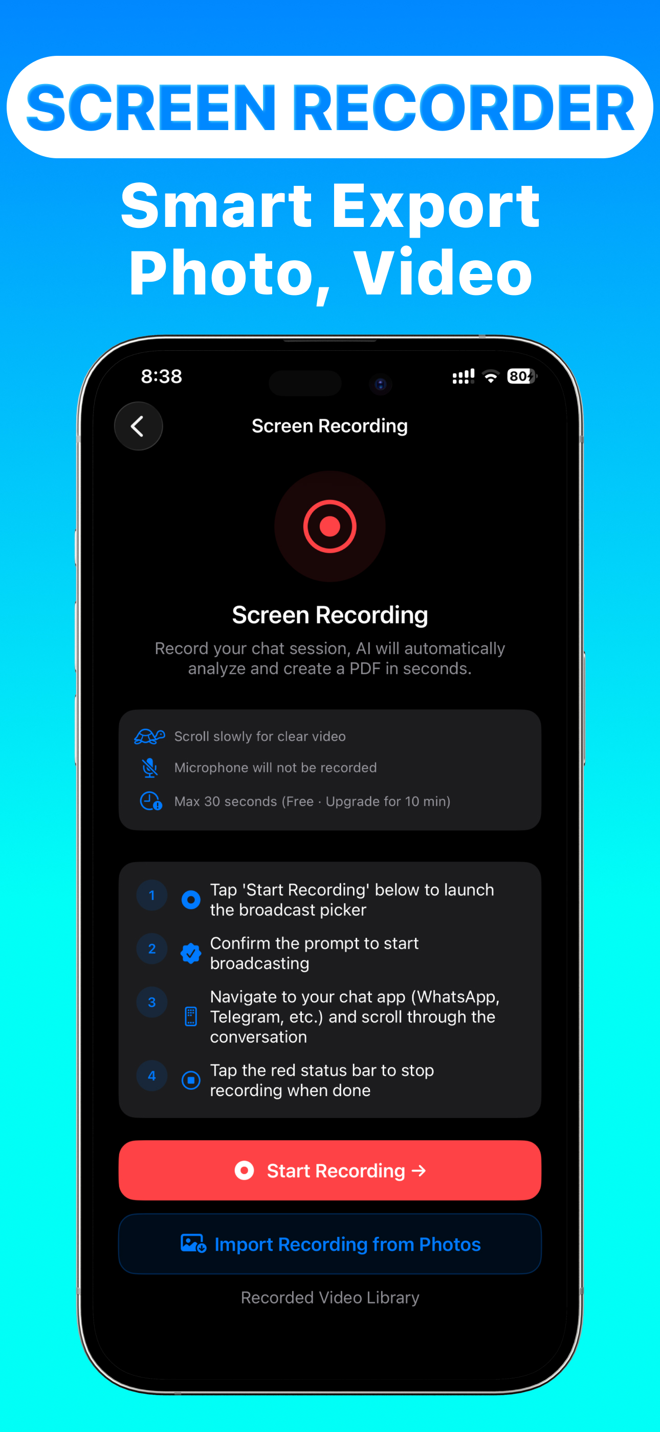 Text Export: Messages to PDF screenshot 3