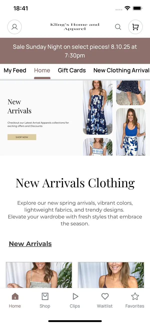 Screenshot #1 pour Kling's Home and Apparel