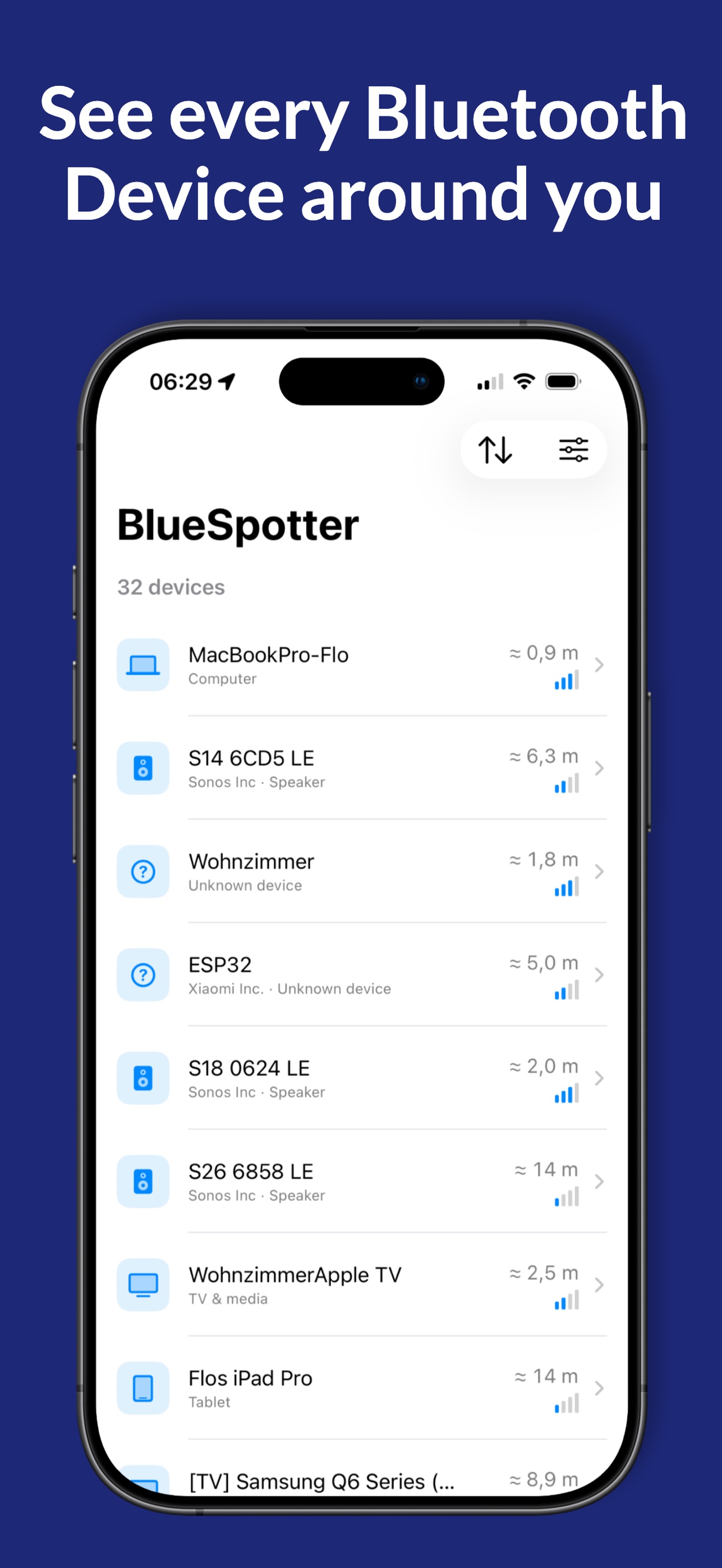 Screenshot 1 of BlueSpotter