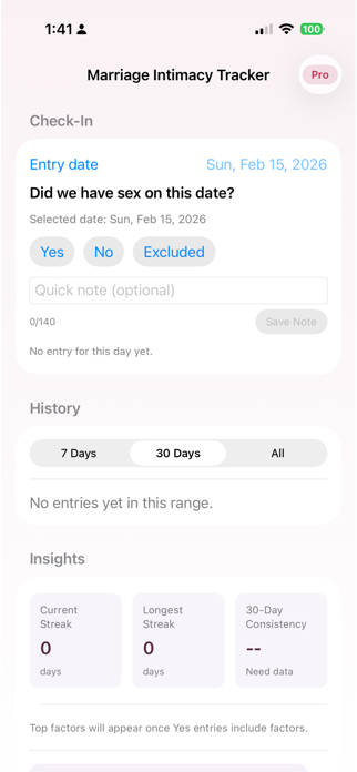 Married Intimacy Tracker Screenshot 1 of 5