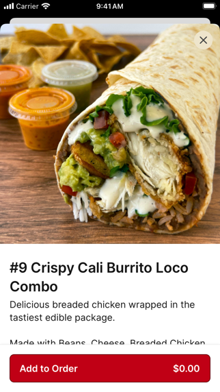 Crazy King Burrito To Go iPhone screenshot 4 - Food & Drink app