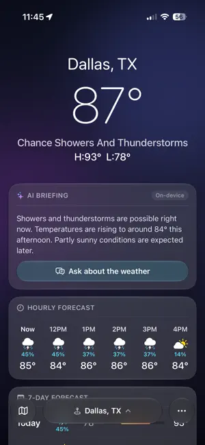 NWS Weather screenshot 1
