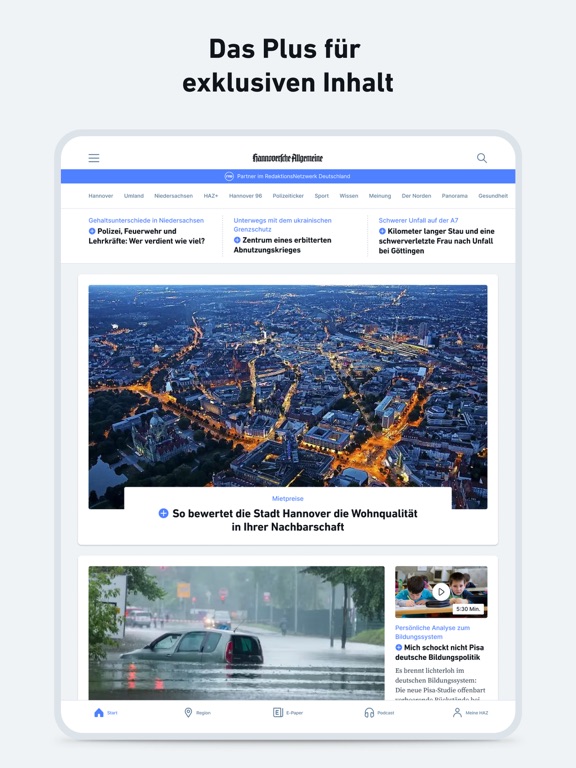 HAZ - Nachrichten und Podcast iPad screenshot 9 - News app