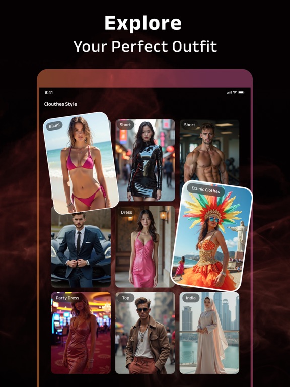 AI Clothes Changer: AI Outfit iPad screenshot 1 - Graphics & Design app