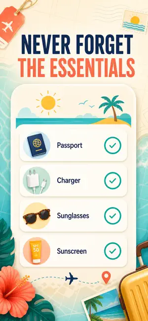 Travel Packing List Organizer screenshot 1
