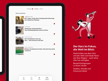 Harz Kurier News iPad screenshot