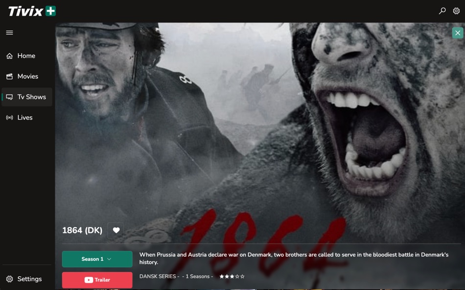 #4. Tivix+ IPTV Player (macOS) 由: Sezer Kay