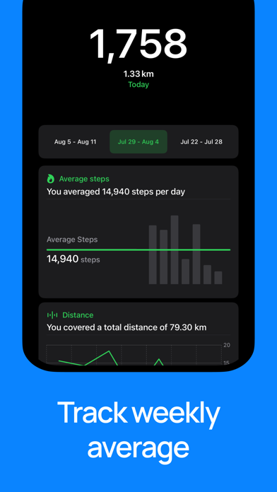 Steps - minimalist tracker Screenshot