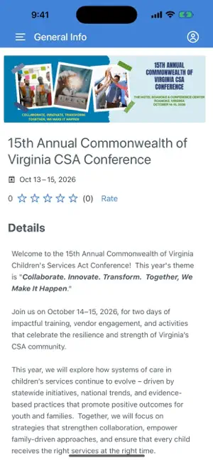 Annual CSA Conference screenshot 2