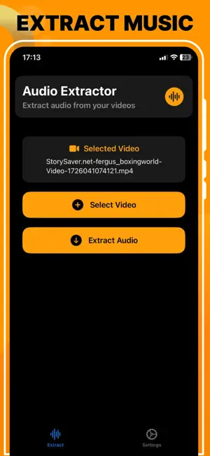 audio extractor. screenshot 2