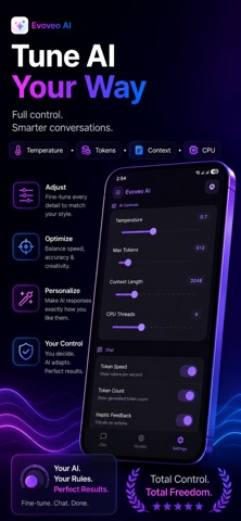Evoveo AI-Offline AI Assistant iPhone screenshot