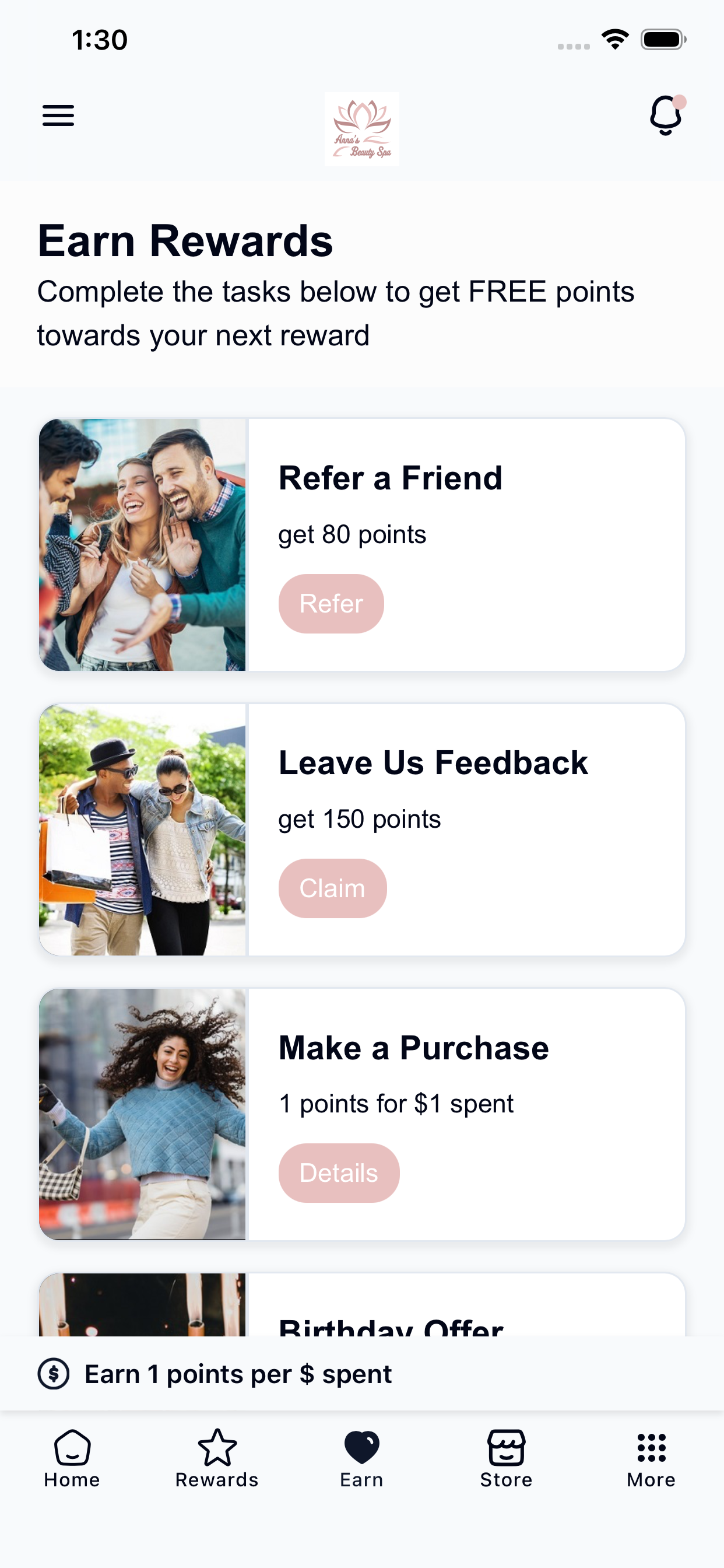 Annas Beauty Spa Rewards screenshot 3