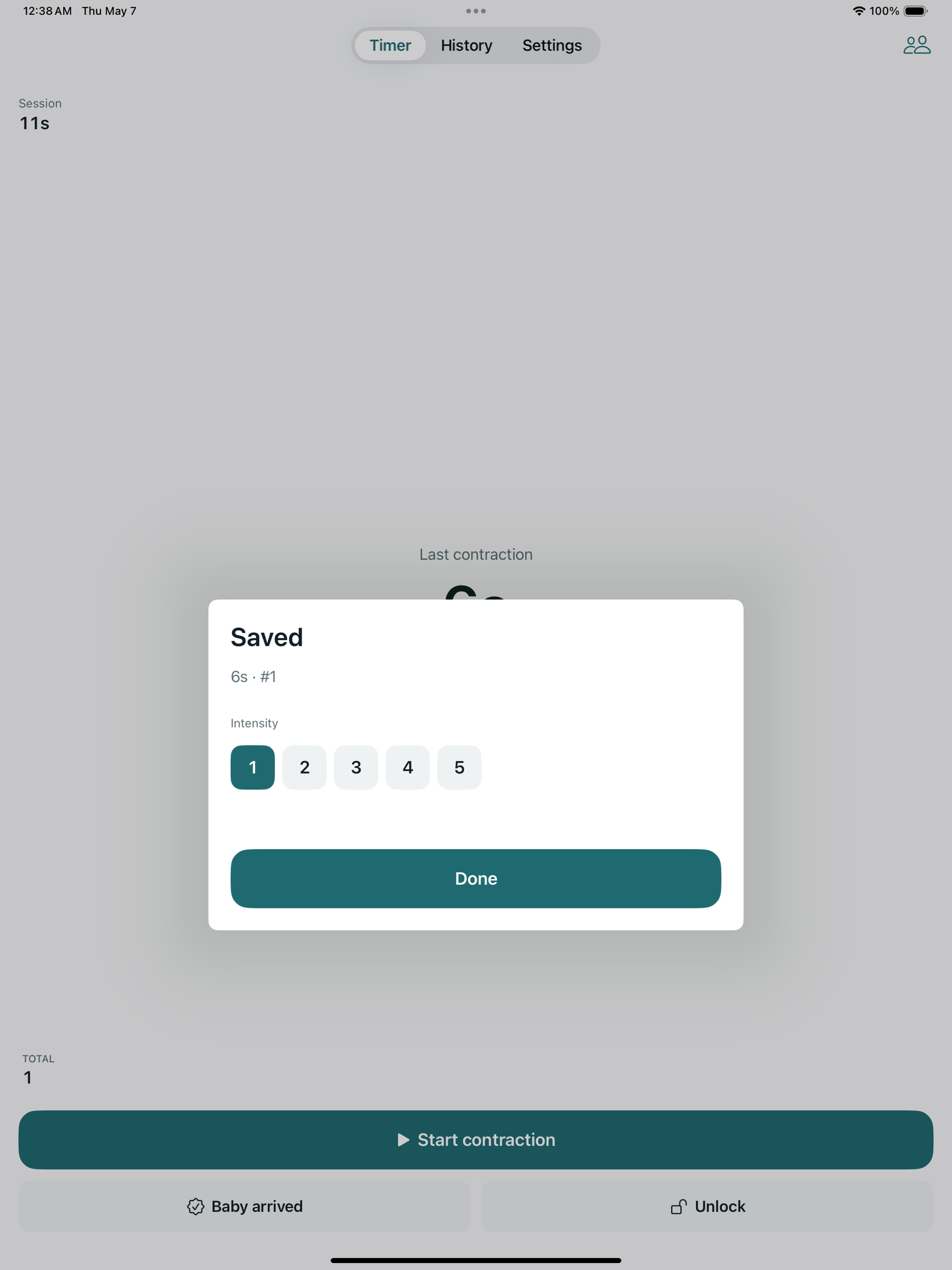 Contraction Timer by Nestling screenshot 14