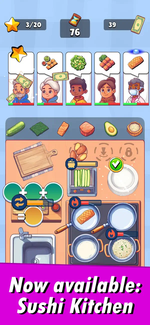 Mini Kitchen Chef Hack screenshot 5 - game app interface