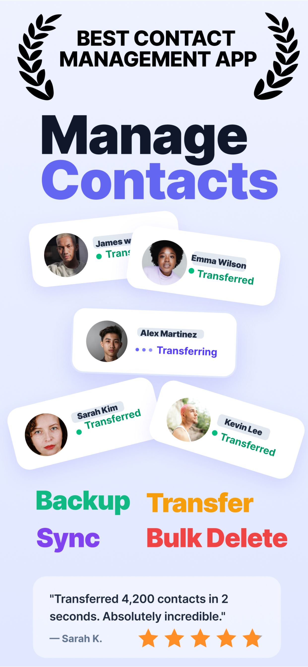 Contacts backup for Google