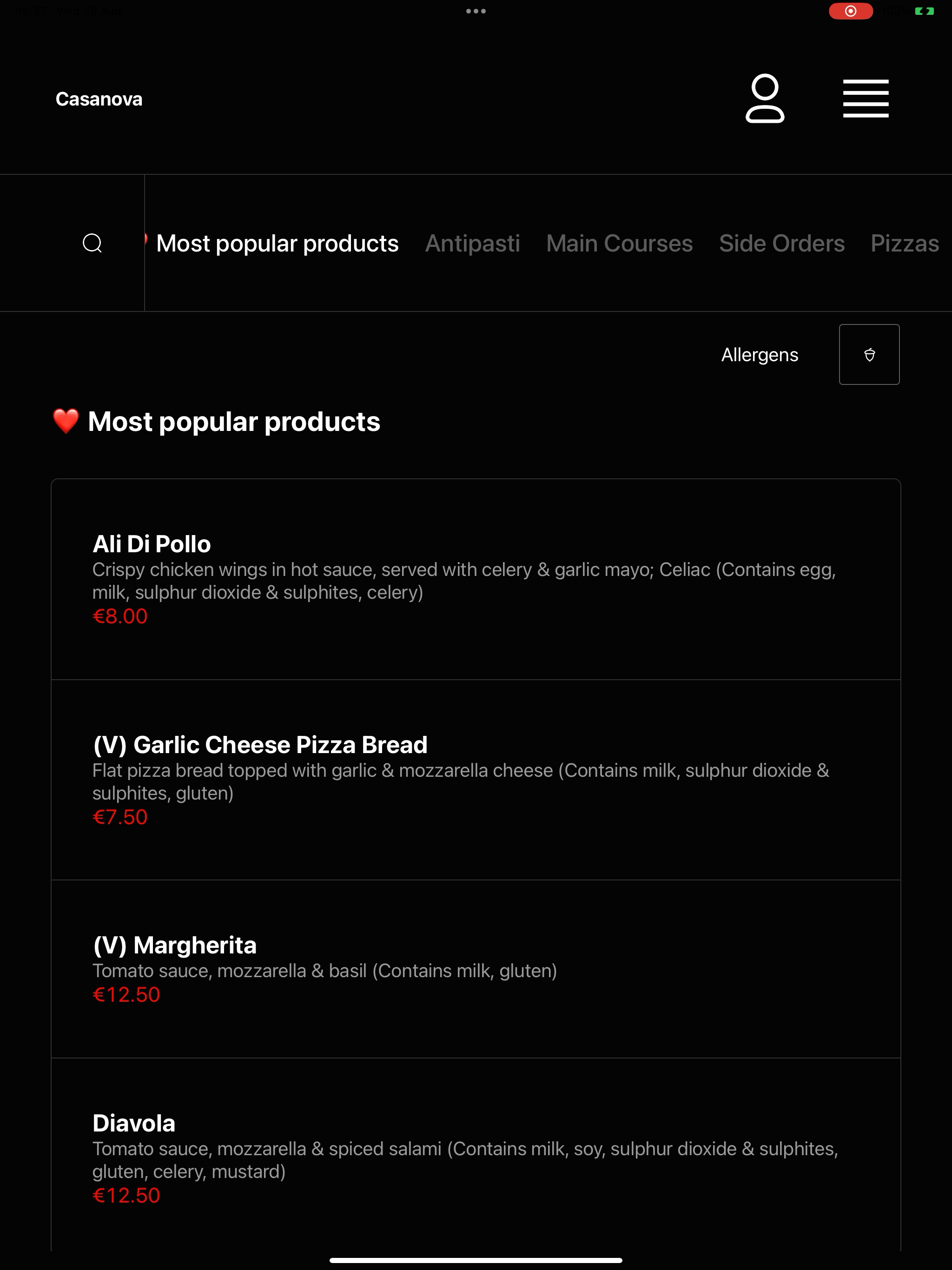 Casanova Restaurant Drogheda screenshot 13