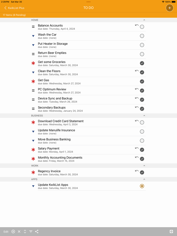 Screenshot #5 pour KwikList Plus