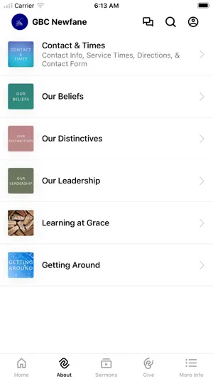 Grace Bible Church, Newfane screenshot 2