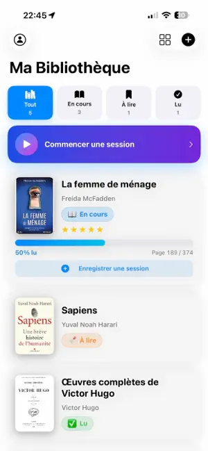 BookTracker - Read log screenshot 1