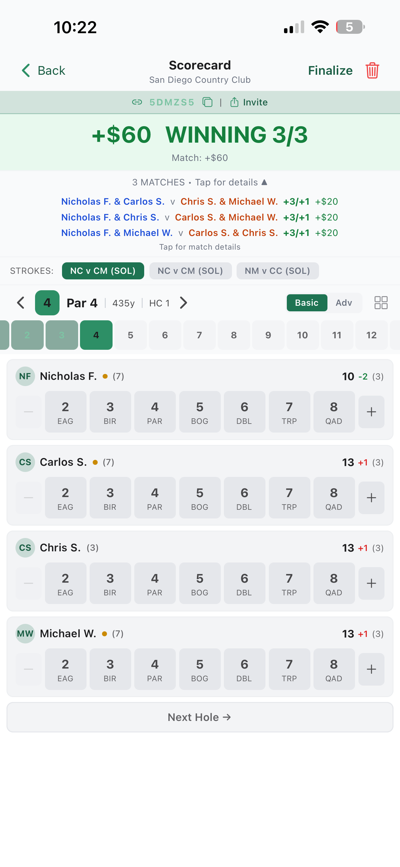 Max Degen | Golf Bets Tracker