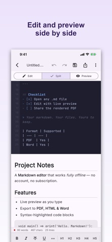 Markdown Editor and MD Viewer Screenshot 5 of 6
