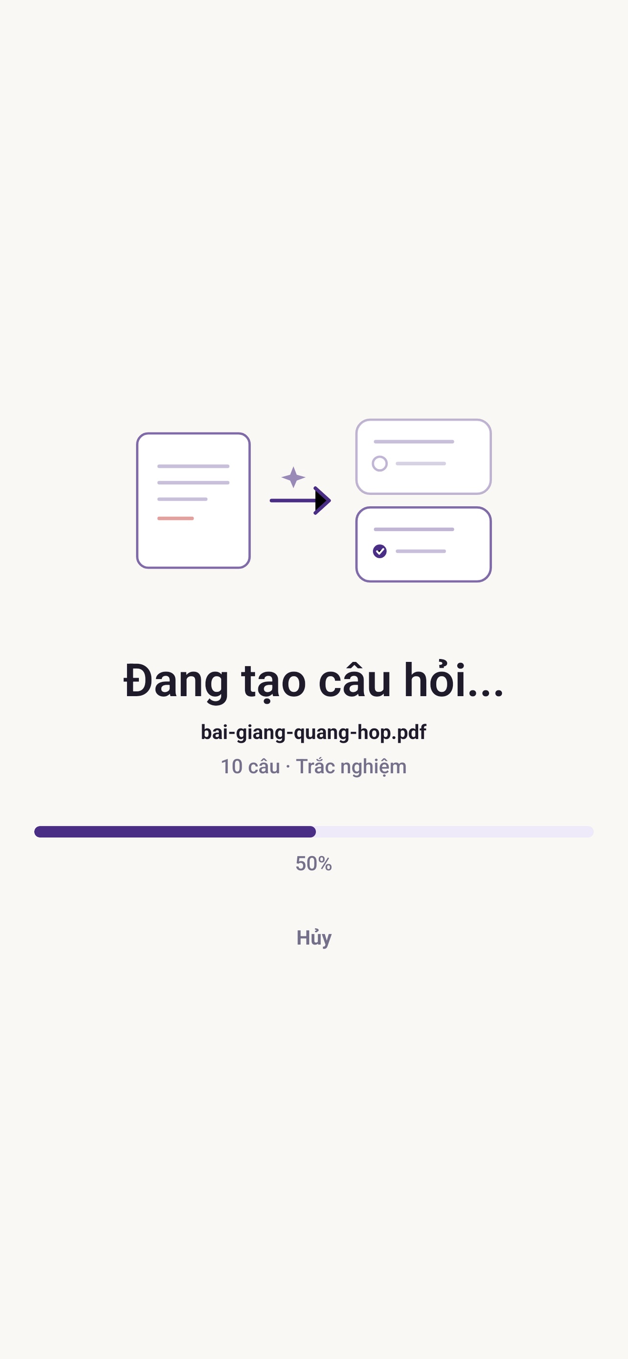 Screenshot 2 of LacQuiz: Ôn Thi Trắc Nghiệm AI