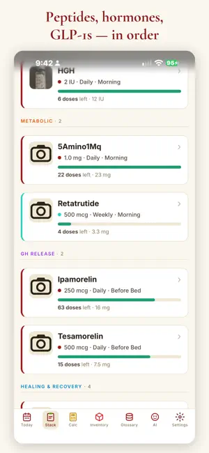 StackMindr: Peptide Tracker screenshot 3