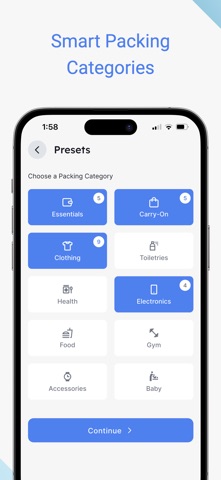 Packing List: Travel Checklist iPhone screenshot