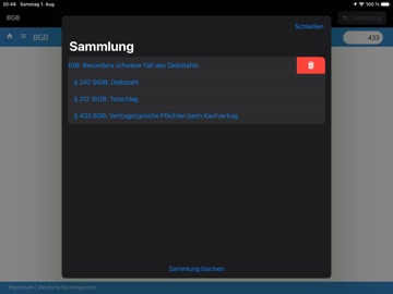 Deutsche Bundesgesetze iPad screenshot 6