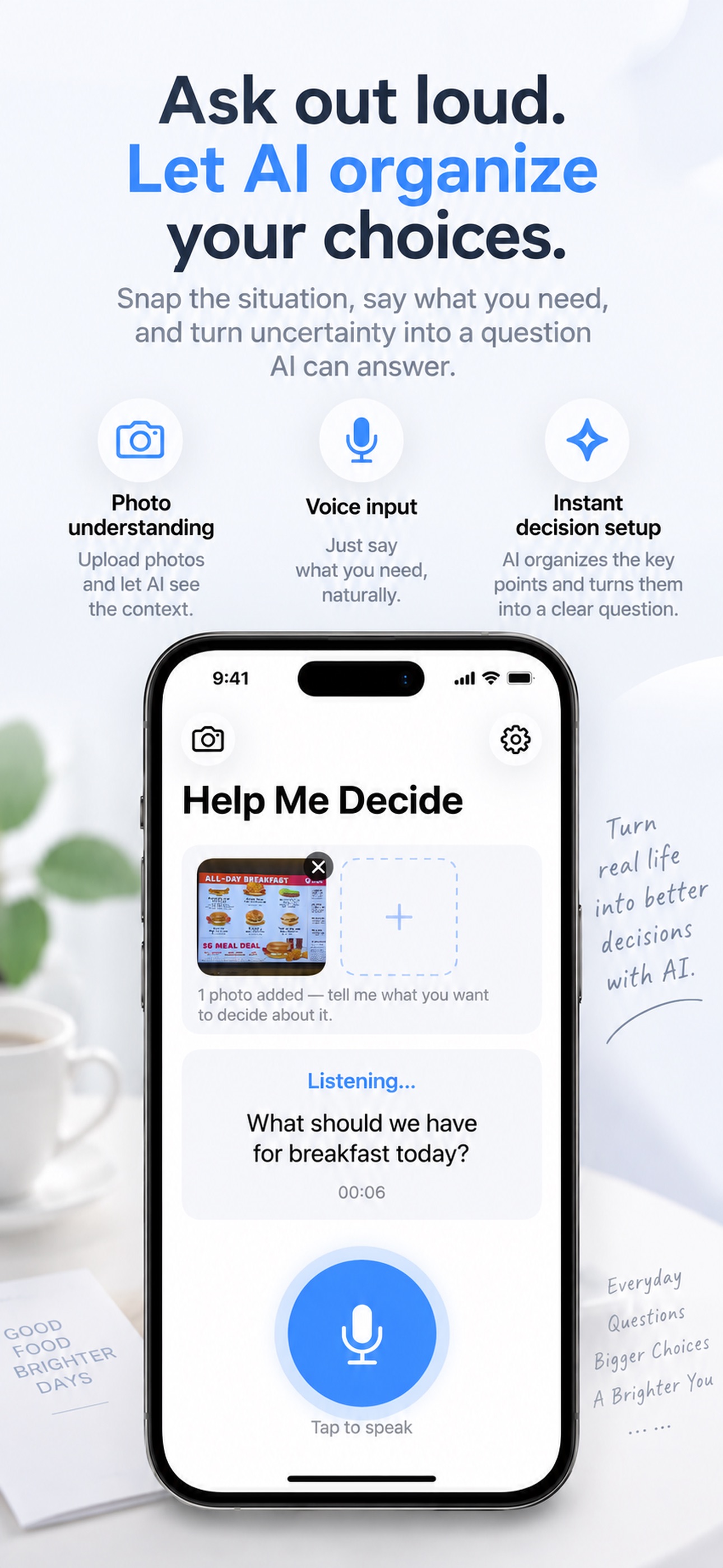 Screenshot 1 of WDYT: Decide by Voice