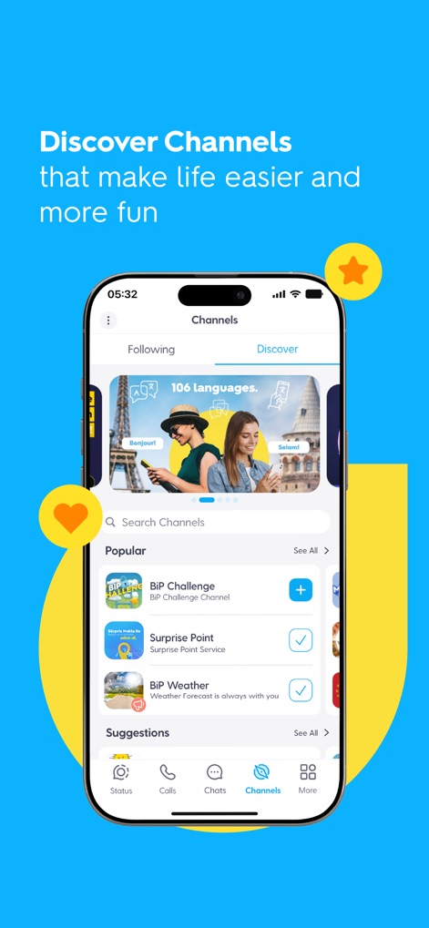 BiP - Messenger, Video Call - 新しいチャンネルを発見