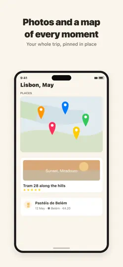 Screenshot von Logiday – Reisetagebuch auf dem iPhone 4