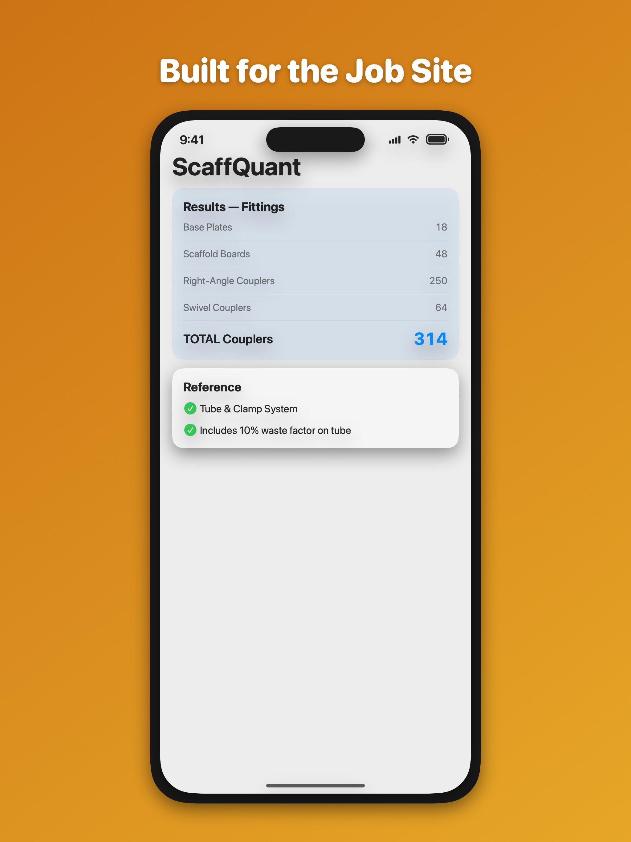 Scaffold Material Takeoff screenshot 6