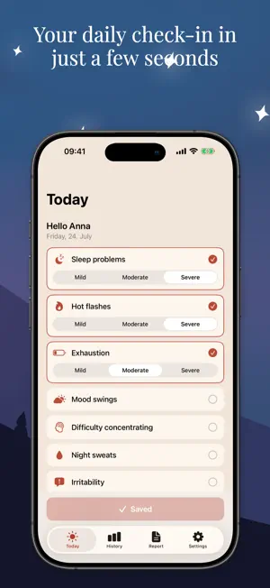 Menopause Tracker: My Diary screenshot 1