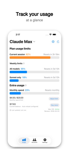 AI Usage Meter Screenshot 1 of 7