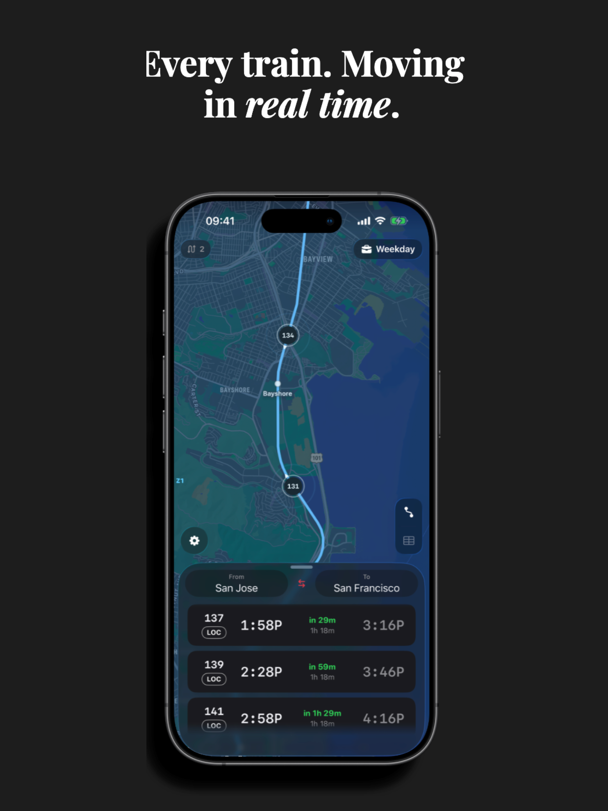 Caltrain Schedule & Tracker