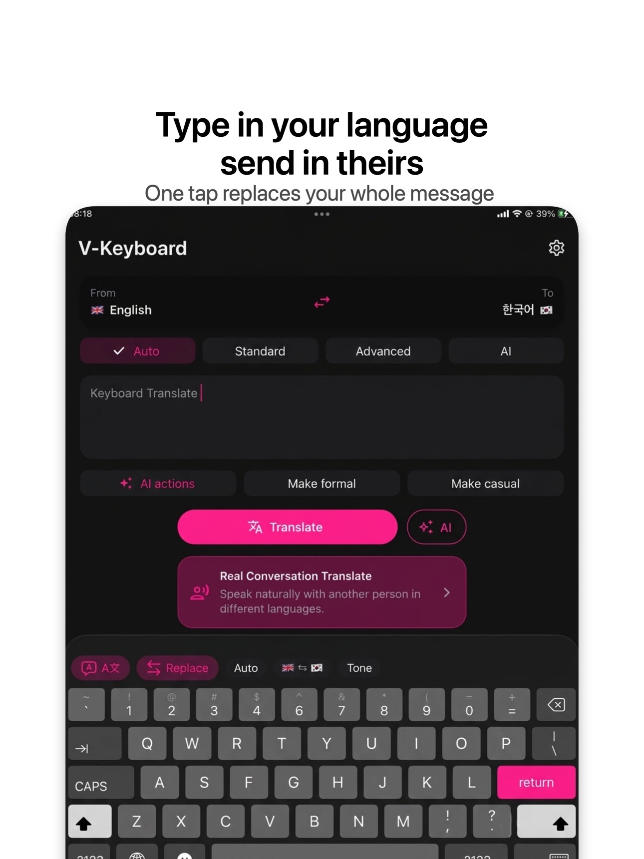 Screenshot 6 of Translator Keyboard: Translate